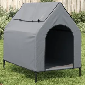 Meilleurs prix pour （1956533)Armoire pour chiens Scandinave - styleNiche pour chien gris clair tissu oxford et acier