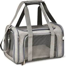 Comparer les prix de Sac de transport pour chien taille L structure aérée et sécurisée avion et voiture confortable