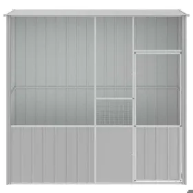 Comparer les prix de Volière pour Canaries Perroquet MVS - Cage à oiseaux gris 215x78x200 cm acier galvanisé - shop37380543
