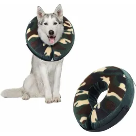 Comparer les prix de Collerette souple pour animaux - OKZ - Gonflable - Boucle réglable - Camouflage - Taille L - Tour de cou 32–45 cm