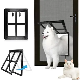 Comparer les prix de Porte pour animaux - Unbrand - Ouverture 305x406 cm - Installation facile - Noire - Durable - Pour chiens et chats