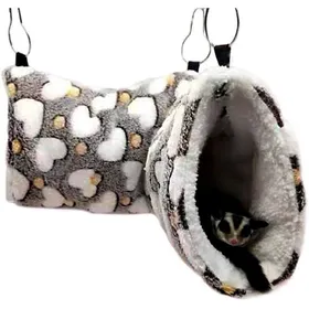 Comparer les prix de 1 tunnel suspendu pour petits animaux hamac balançoire en coton polaire accessoire cage écureuil hamster furet chinchilla .