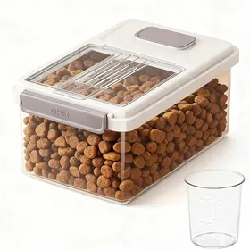 Meilleurs prix pour Boite Croquette Chien 8KG Conteneur à Croquettes Hermétique pour Chien et Chat avec Verre Doseur Boîte de Stockage
