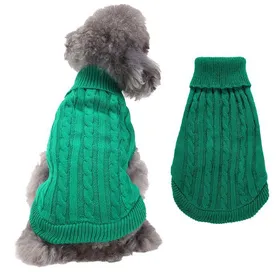 Meilleurs prix pour Pull en tricot pour animaux de compagnie Vêtements chauds dhiver pour chiens Pull solide pour chien de compagnie