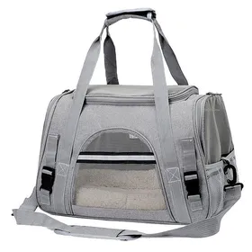 Meilleurs prix pour Sac de transport pour animaux 44 x 25 x 28 cm Rembourré pliable et portable Convient aux chats 、aux chiens Idéal pour les voyages