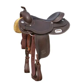 Meilleurs prix pour Selle de western pour cheval 1414.00 Pools Round Skirt 3010 - Marron - 17 / Full-quarter Tree