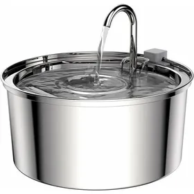 Meilleurs prix pour Fontaine à Eau pour Chat 32L Fontaine pour Chat en Acier Inoxydable avec Pompe améliorée et 1 filtres de Rechange Label