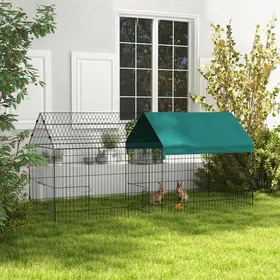 Comparer les prix de Parc enclos modulable acier avec bache pour lapins rongeurs petits animaux intérieur extérieur 220L x 85l x 103H cm
