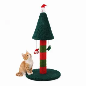 Comparer les prix de Arbre à chat en forme de sapin de Noël–Poteau à griffer en sisal–Jouet de Noël pour chat–Décoration festive pour animaux