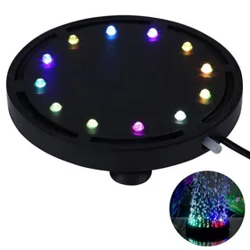 Comparer les prix de 12 Multicolore RGB LED Aquarium Sous-Marine Bulle Lumière Nuit Mer / Multicolore Aquarium Air Pierre Disquerond aquarium barboteur