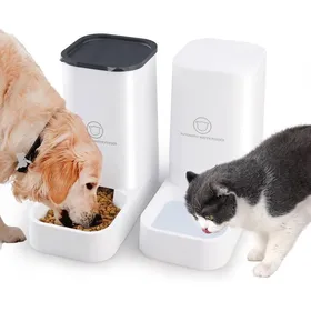 Comparer les prix de Distributeur automatique de croquettes - PZCC - 2 unités - 3.8 L - Sans BPA - Pente inclinée 20° - Facile à nettoyer