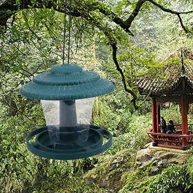 Meilleurs prix pour Mangeoire pour les oiseaux - OMABETA - Jardin Vert Extérieur - Spiral Lock - Facile à nettoyer-keeper