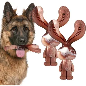 Comparer les prix de 2 Pièces Jouets indestructibles pour Chiens à mâcher Jouets durables en Nylon saveur de bœuf Robustes pour Chiens de Taille Moyenn