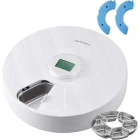 Comparer les prix de Distributeur automatique de nourriture pour chat - ZGEER - 6 repas - Alimentation par batterie - Minuterie intégrée