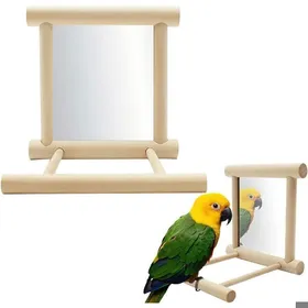 Comparer les prix de Miroir Oiseau + Perchoir Bois 10cm jouet perroquets/pigeons/canaris cage .