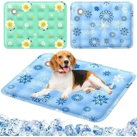 Meilleurs prix pour Kit 2 tapis rafraîchissants - Gel activé par leau Auto refroidissant - Antichaleur été - 40x50 cm