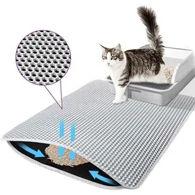 Comparer les prix de Tapis Litiere ChatTapis de Litire pour Chat Avec Couche AntidrapanteTapis pour chat Impermable Antidrapant Tapis Chat (Gris)