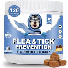 Comparer les prix de Flea And Tick Chewables For Dogs Anti Puces & Tiques  Compléments Alimentaires Premium Pour Chiens  Omega 3 Probiotiques Marqu