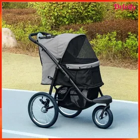 Meilleurs prix pour Poussette pour chien - AKOZON - 11466 - Pliable - Roues caoutchouc gonflables - Coussin lavable