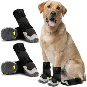 Meilleurs prix pour Bottes de protection pour chien - Unbrand - Thermique - Long tube - Cuir microfibre respirant