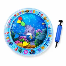 Comparer les prix de Tapis deau sensoriel pour chats (Tapis de jeu avec poissons mobiles) Jouet pour chat en PVC anti - griffures pour lété 65 x 65 cm