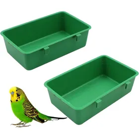 Comparer les prix de Baignoire Oiseaux Cage Mangeoire Multifonctionnelle - Bassin en Plastique Mangeoire à Oiseaux Suspendue Bain dOiseaux