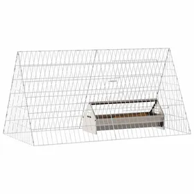 Comparer les prix de Elégant Cage à poules Argent 110 x 55 x 55cm Acier galvanisé - Usage extérieur - Assemblage requis - Durable &0_1965970