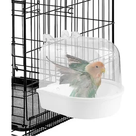 Meilleurs prix pour Bain oiseaux multifonction suspendu maison bain cage abreuvoir bol accessoires inséparables perruches Label