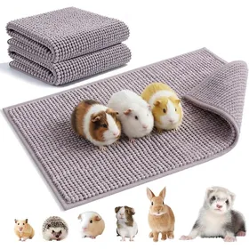 Meilleurs prix pour 2 Tapis de Cage pour Animaux Gris 60 x 40 cm - Lavables et Réutilisables - Accessoires pour Cochon dInde Lapin Hamster et Chat