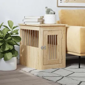 Comparer les prix de Meuble de cage pour chien - vidaXL - Chêne sonoma - 45x62x59 cm - Porte verrouillable