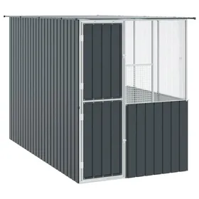 Meilleurs prix pour Anthracite Cage pour oiseaux - perchoirs à oiseaux - Anthracite 165 x 318 x 200 cm Acier galvanisé A2790