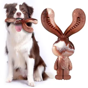 Meilleurs prix pour Jouet à mâcher pour chien - Phoesky - Nylon durable - Double os - Saveur de bœuf - Interactif - 220g - 17x13x4 cm