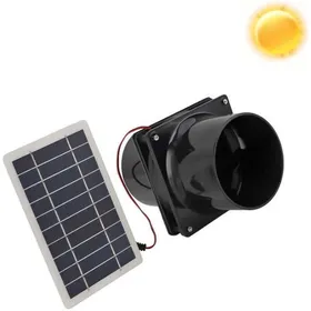 Comparer les prix de Ventilateur dextraction solaire - Panneau solaire 10W 12V Installation facile - Serre camping car poulailler - ABS noir