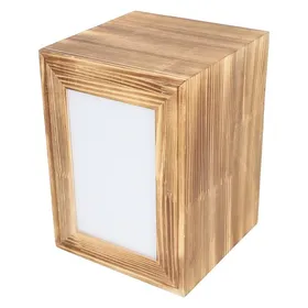 Comparer les prix de Urne funéraire pour animaux en bois - ULISEM - Pin robuste - Cadre photo intégré - Couleur clair - Pour chien et chat