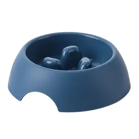 Comparer les prix de Gamelle anti-glouton mélamine M – bol lent antiderapant anti-ballonnement bleu Label