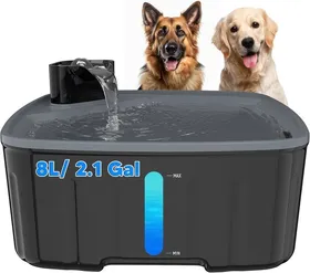 Meilleurs prix pour Fontaine A Eau Chien,8L Fontaine Chat/Grand Chien Avec Fenêtre De Visualisation,Pompe Ultra-Silencieuse,Filtre À 4 Couches Pour Ga