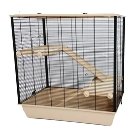 Comparer les prix de Cage pour hamster - INTER-ZOO - Frodo + Plastic Beige - Intérieur - Montage facile - Petit rongeur