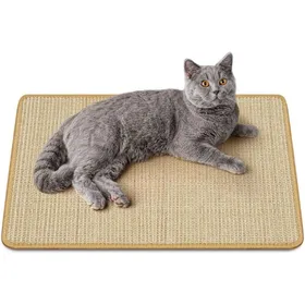 Meilleurs prix pour Tapis griffoir anti-dérapant 40x60 cm en sisal tissé naturel protège canapés et tapis jouet de soin pour chats (marron) .