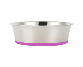 Meilleurs prix pour Gamelles pour chien en acier inoxydable rouge de 21 cm  Fond en caoutchouc antidérapant  Ensemble de gamelles idéales pour la