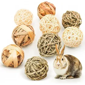 Meilleurs prix pour Lot de 9 jouets à ronger pour lapins et rongeurs - Boules en osier naturel - Convient aux cochons dInde et aux hamsters