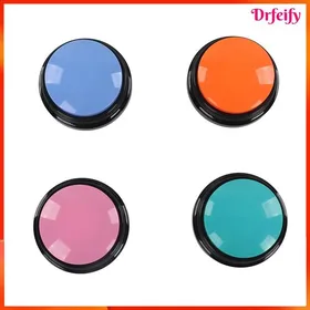 Comparer les prix de Bouton denregistrement vocal - AKOZON - Pack 4 - 30s denregistrement - Multicolore - 2xAAA