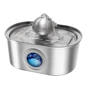 Meilleurs prix pour Fontaine à eau pour chat en acier inoxydable - Phoesky - 32 L - Distributeur automatique - Conception sphérique