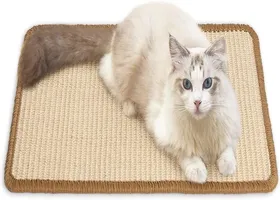Meilleurs prix pour Tapis griffoir pour Chat, 60 x 40 cm, sisal Naturel, Tapis à gratter Horizontal, protège Les Tapis et canapés