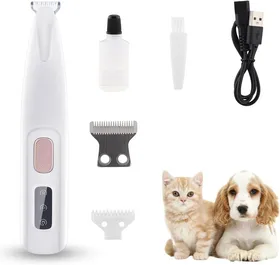 Meilleurs prix pour Tondeuse Chien et Chat avec LED Tondeuse Sans Fil Lame Inox  Pattes Visage Yeux Toilettage Zones Sensibles et Coussinets