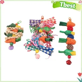 Meilleurs prix pour Tbest jouets de recherche de nourriture pour perroquets Jouets à Mâcher pour Perroquets Jouets Suspendus en Cage animalerie jouet