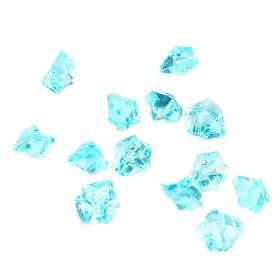 Comparer les prix de Lot de 100 glaçons en acrylique bleu brillant fausses pierres de glace pilée décorations pour aquarium 11 x 14 mm