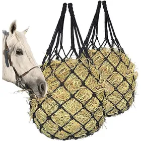 Comparer les prix de Lot de 2 filets à foin pour chevaux - Grand filet à foin à mailles fines avec anneau de suspension - Filet à foin 2 Stück