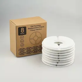 Comparer les prix de Filtre à charbon actif pour fontaine à eau pour chat - Phoesky - 8 pièces - Charbon actif et résine