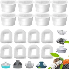 Comparer les prix de Filtre Fontaine Eau Chat, 8 Filtres Au Charbon De Remplacement+8 Filtre En Mousse De Rechange Pour Fontaines Petsafe Drinkwel[Y216]