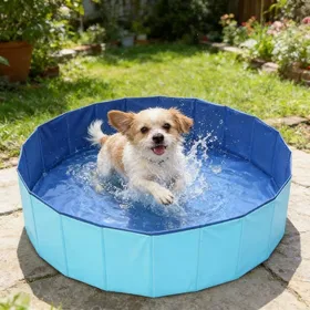 Comparer les prix de Piscine Chien Pliable PVC - M Anti Glissant Baignoire pour Animal Compagnie Cuneary